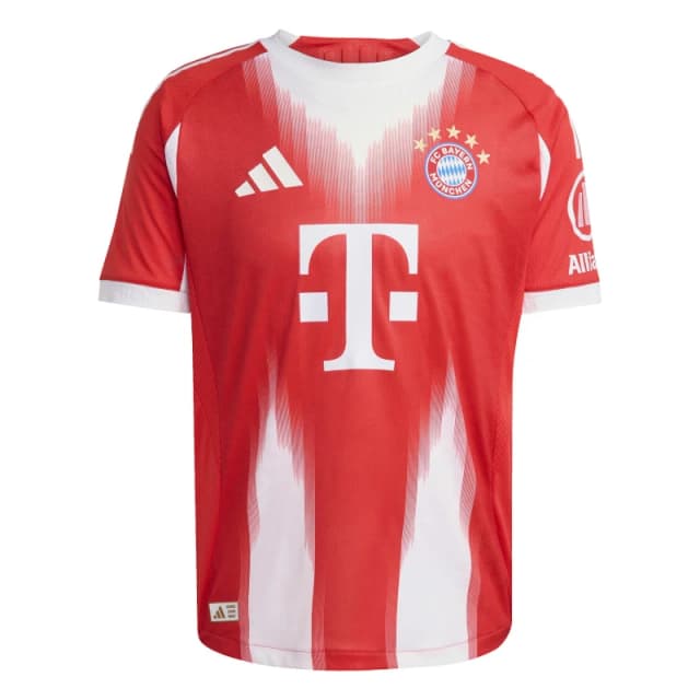 adidas Bayern Munich Authentic Home Shirt 2025 2026 Adults Red male S