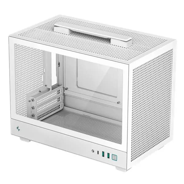 DeepCool CH160 WH Ultra-Portable SFF MiniITX Gaming PC Case - White - R-CH160-WHNGI0-G-1
