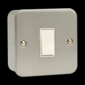 Click Scolmore Essentials Metal Clad 1 Gang Intermediate 10A Switch - CL025