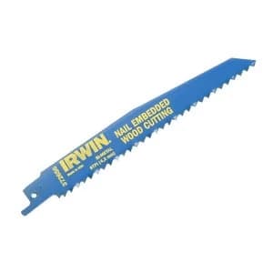 IRWIN Sabre Saw Blade Nail Embedded Wood 956R 225mm Pack of 2