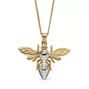 JG Signature 9ct Yellow & White Gold Bee Necklace
