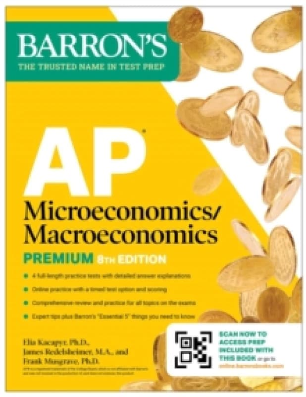 AP Microeconomics/Macroeconomics Premium, Eighth Edition: Prep Book with 4 Practice Tests + Comprehensive Review + Online Practice (2026) Paperback /