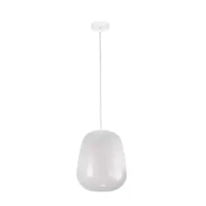 Smoky Dome Pendant Ceiling Light White, 26cm, 1x E27