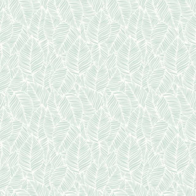 Hoopla Walls Zebra Leaf - Duck Egg Blue 10M Wallpaper