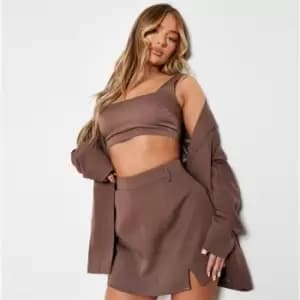 I Saw It First Woven Tailored Skort - Brown