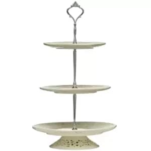 Premier Housewares 3-Tier Ceramic Lace Cake Plate