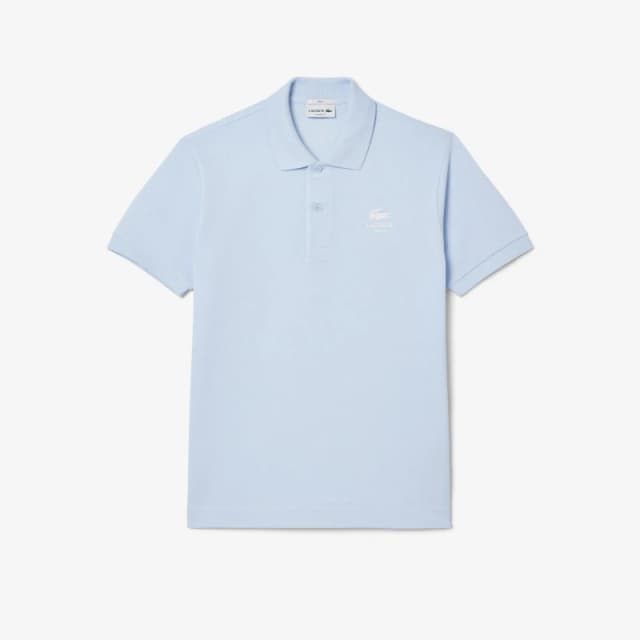 Lacoste Classic Fit Signature Print L.12.12 Polo Shirt Short Sleeve Polos 2XS Blue 30732018150