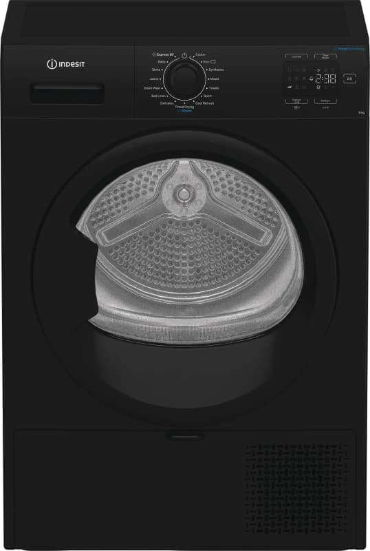 Indesit C YSD 82D BB UK 8KG Heat Pump Tumble Dryer - Black - A+ Rated