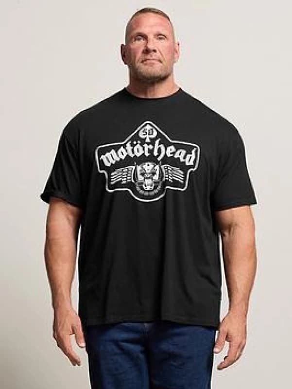 BadRhino BadRhino Men Motorhead Graphic T-Shirt in Black Size: X-Large Black 1XL Male 5063589409874