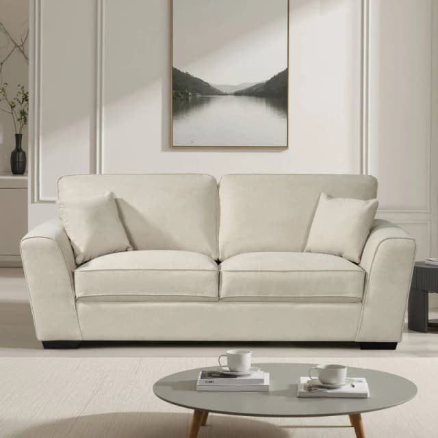 Artemis Home Arlington 3 Seat Fabric Sofa in Ecru Size: 3 Seater Ecru Unisex 3 Seater