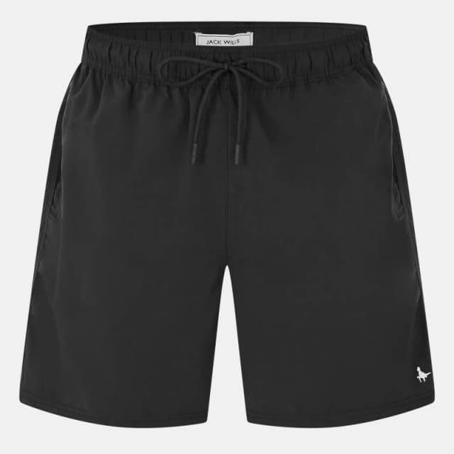 Jack Wills Mid-Length Swim Shorts Mens Black male 2XS