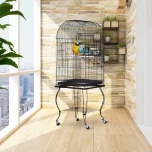PawHut Bird Cage Pet Parrot Macaw Cockatiel Finch Stand Perch Pet Supplies