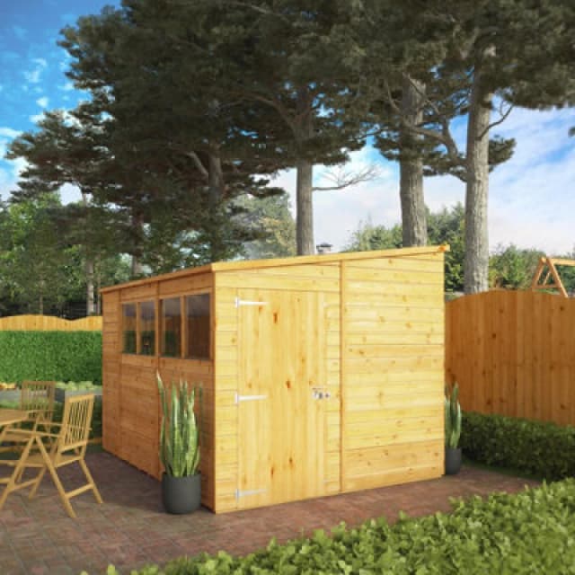 Waltons 10 X 8 Shiplap Pent Glass Glazed Modular Garden Storage Shed