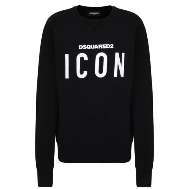 DSquared2 Boy's Icon Basic Logo Sweatshirt Black DQ900 male 8 Yrs