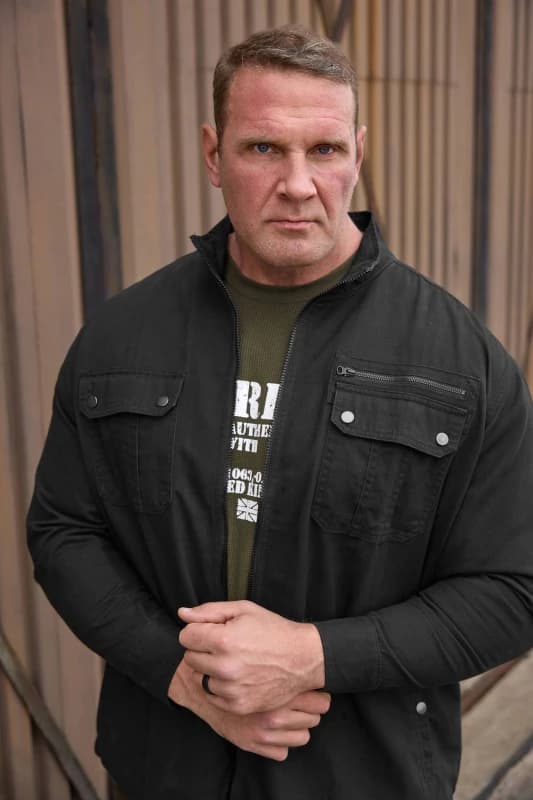 BadRhino Mens Cotton Zip Through Jacket in Black Size: 3XL Black Male 3XL