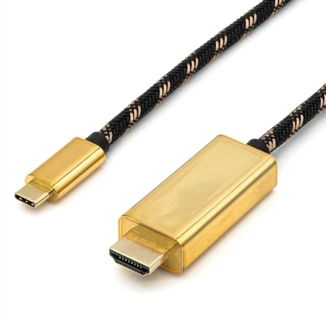 ROLINE 11.04.5847 USB graphics adapter 3840 x 2160 pixels Black. Gold