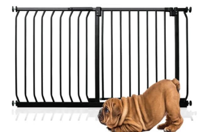 Bettacare Elite Pressure Dog Gate, 116Cm - 125Cm, Matt Black, Pressure Fit Pet Gate For Dog And Puppy