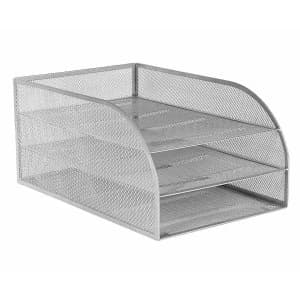 Mesh 3 Tray Document Tray, Silver