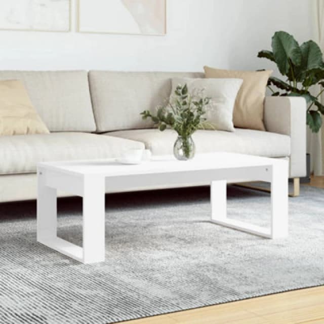 Vidaxl Coffee Table White 102X50X35cm Engineered Wood, White 823358