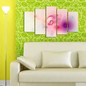 5ABSMDF-37 Multicolor Decorative MDF Painting (5 Pieces)