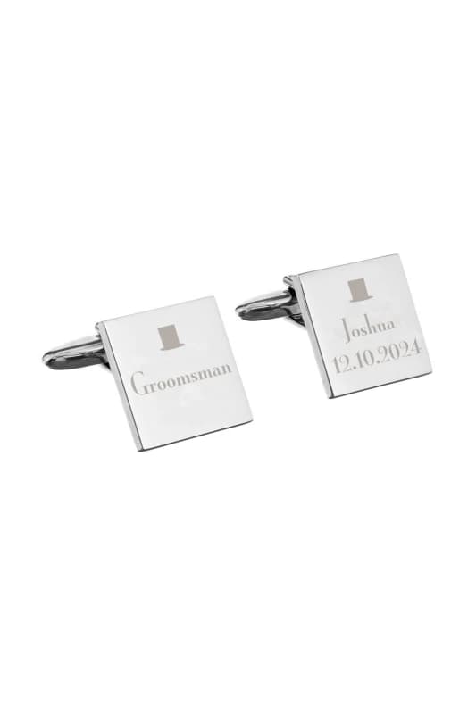 Personalised Memento Company Personalised Message Groomsman Cufflinks