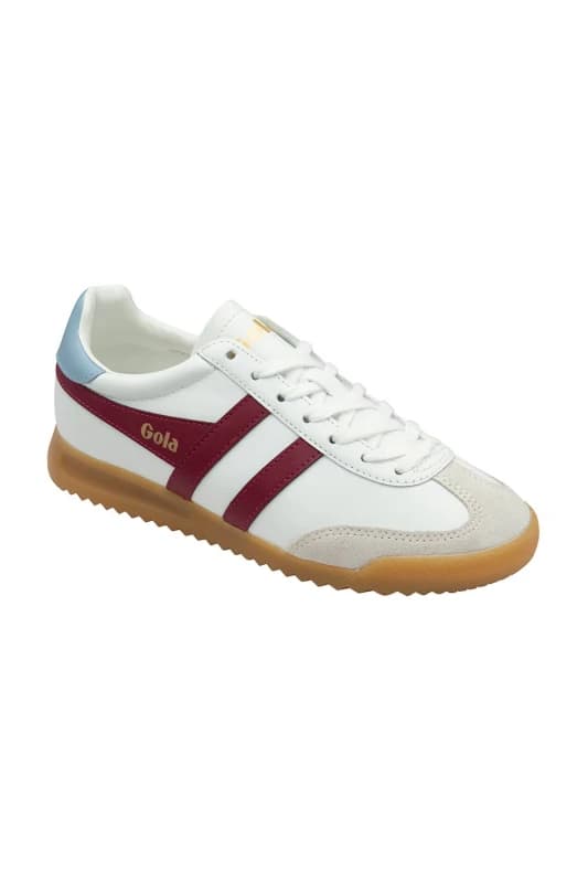 Gola Classics Womens 'Torpedo Leather' Lace-Up Trainers in White Size: 3 White Female 3