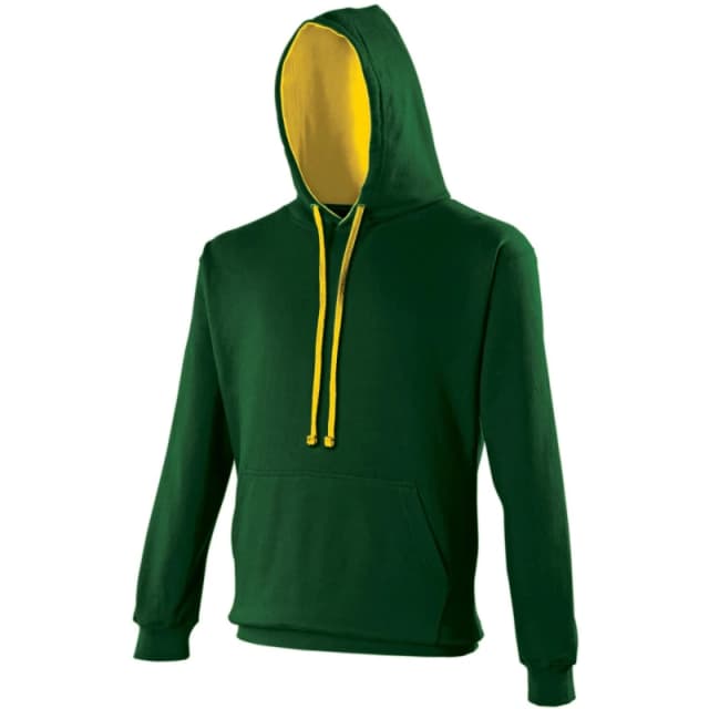 AWDis AWDis Men Varsity Hooded Sweatshirt Hoodie in Light Green Size: Small Light Green S Male 5054171853410