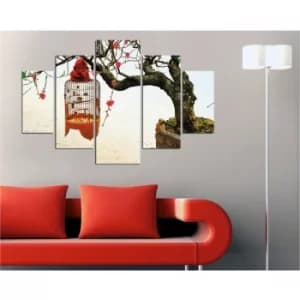 ST167 Multicolor Decorative MDF Painting (5 Pieces)