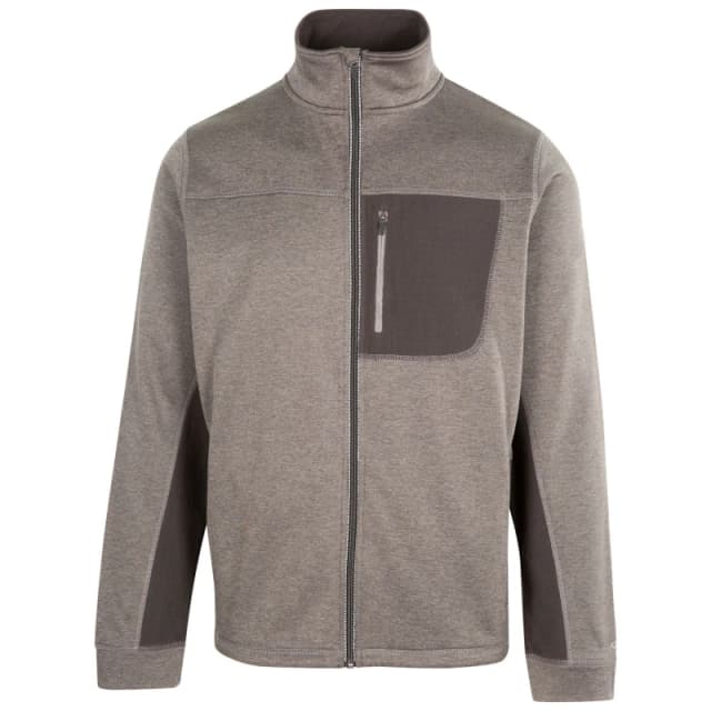 Trespass Trespass Men Radnage Marl AT200 Fleece Jacket in Dark Grey Size: large Dark Grey L Male 5063238620322