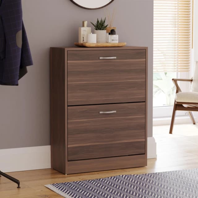 Lassic Vida Designs 2 Drawer Shoe Cabinet - Brown Brown One Size