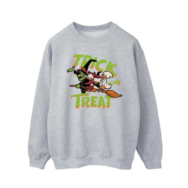 Disney Men Trick Or Treat Sweatshirt in Grey Size: Small Grey S Male 5063376671064