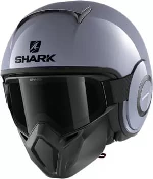 Shark Street-Drak Blank Jet Helmet, grey, Size L, grey, Size L