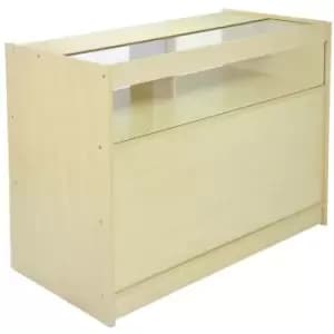 MonsterShop B1200 Shop Counter Retail Glass Showcase Display - Maple