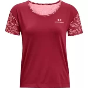 Under Armour Rush Novelty Short Sleeve T-Shirt Womens - Red
