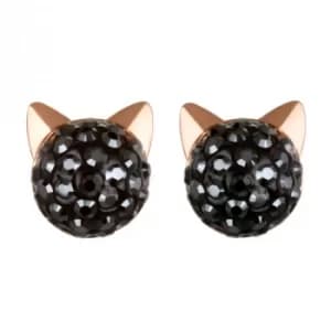 Ladies Karl Lagerfeld Rose Gold Plated Choupette Earrings