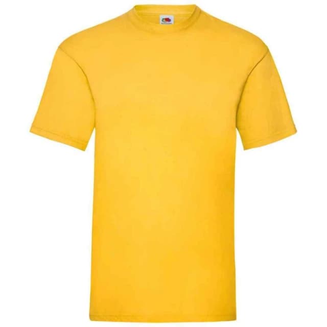 Fruit Of The Loom Fruit of the Loom Men Valueweight T-Shirt in Bright Yellow Size: Small Bright Yellow S Male 5063527512048