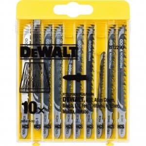 DT2290-QZ 10 Piece Wood-cutting Jigsaw Blades Set