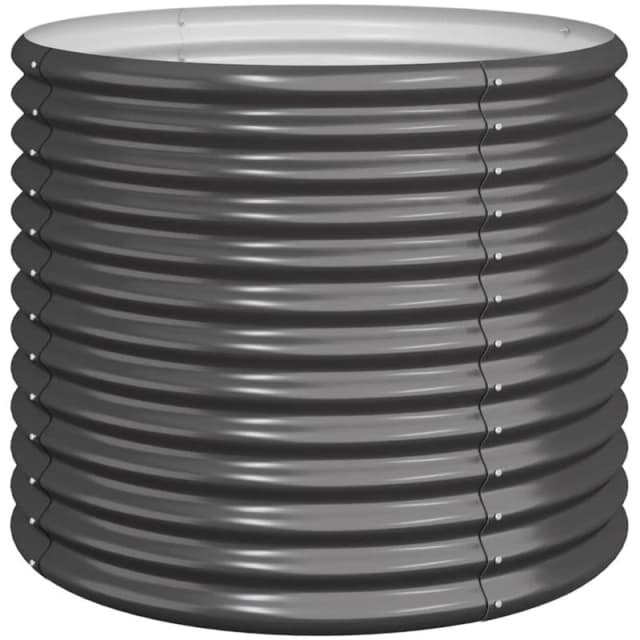 VIDAXL Garden Planter Powder-coated Steel 80x80x68cm Anthracite Vidaxl 8720286855645