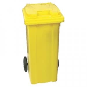 Slingsby Yellow Clinical Waste 2 Wheel Refuse Container 240 Litres 377919