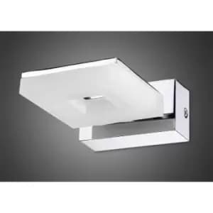 Wall light Marc 1 Bulb 5W LED 3000K IP44, 450lm, polished chrome/frosted acrylic