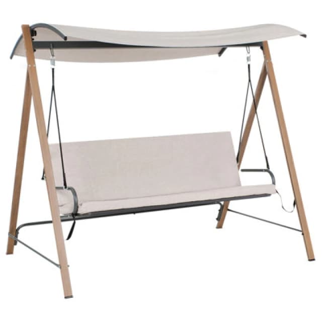 Beliani Patio Swing Bonagia Metal Beige