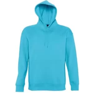 SOLS Slam Unisex Hooded Sweatshirt / Hoodie (L) (Turquoise)