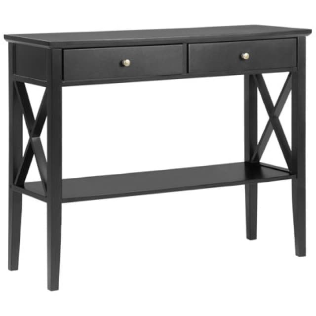Beliani Traditional Console Table Avenue Black