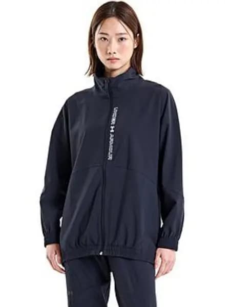 Under Armour Training Woven Full Zip Oversized Jacket - Black