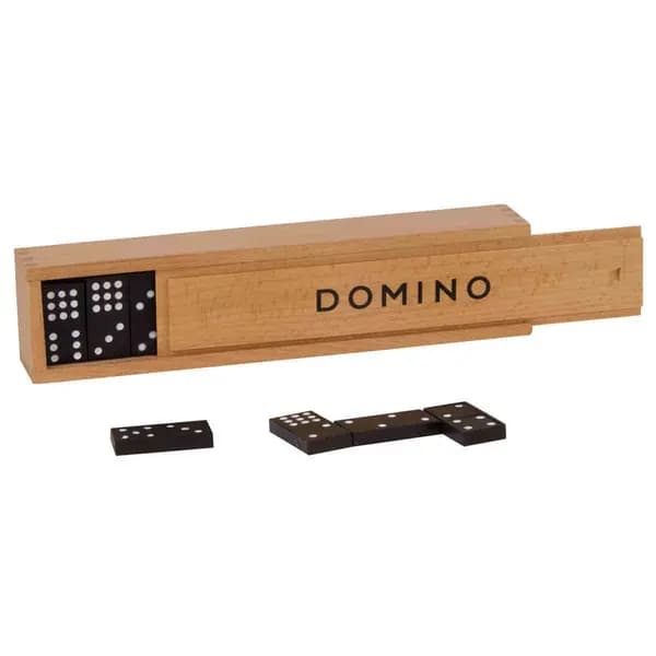 Goki Dominoes In Wooden Box - 55 Tiles