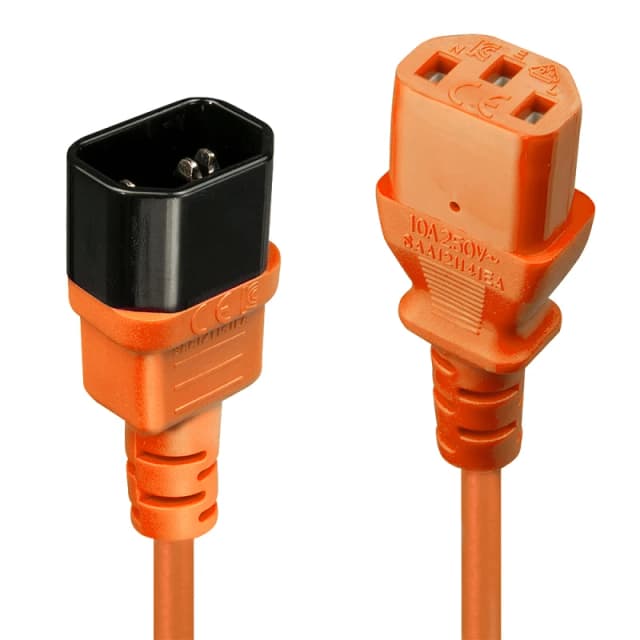 Lindy 2m IEC Extension Cable. Orange