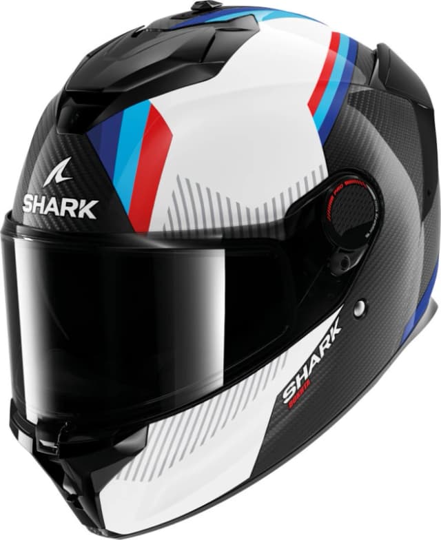 Shark Spartan GT Pro Dokhta Carbon Helmet, black-white-blue, Size L for Men