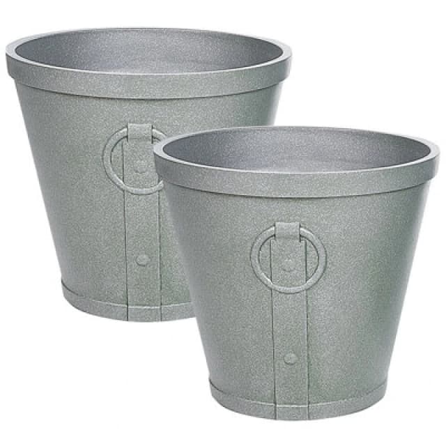 Beliani Plant Pot Vari 45cm Grey