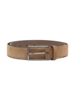 BOSS Leather Buckle Belt Medium Brown