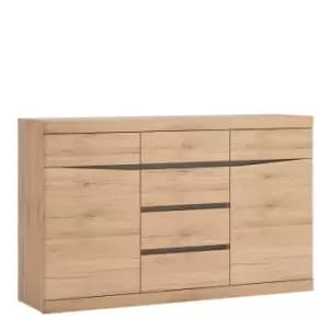 Kensington Living 2 Door 3+3 Drawer Sideboard In Oak Effect